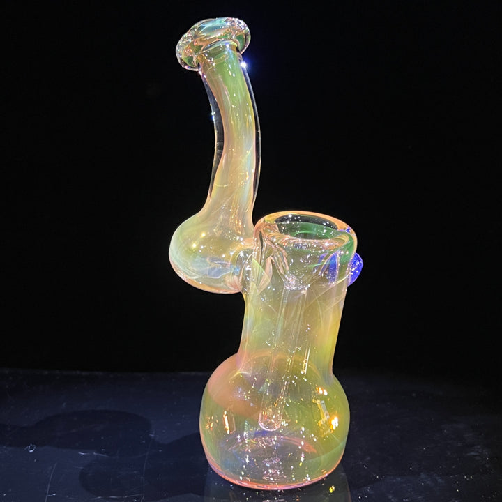 Gold Fume Sherlock Bubbler Glass Pipe Cose Glass   