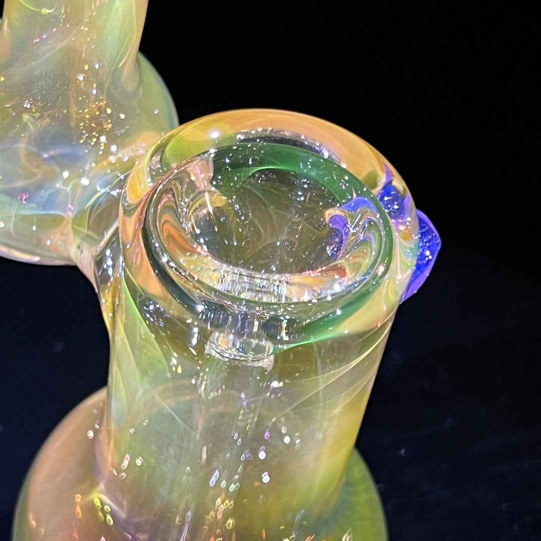 Gold Fume Sherlock Bubbler Glass Pipe Cose Glass   