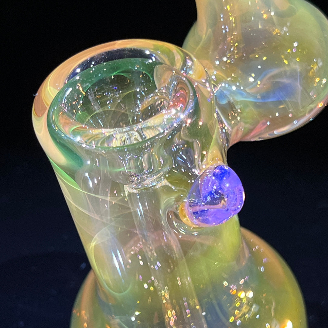 Gold Fume Sherlock Bubbler Glass Pipe Cose Glass   