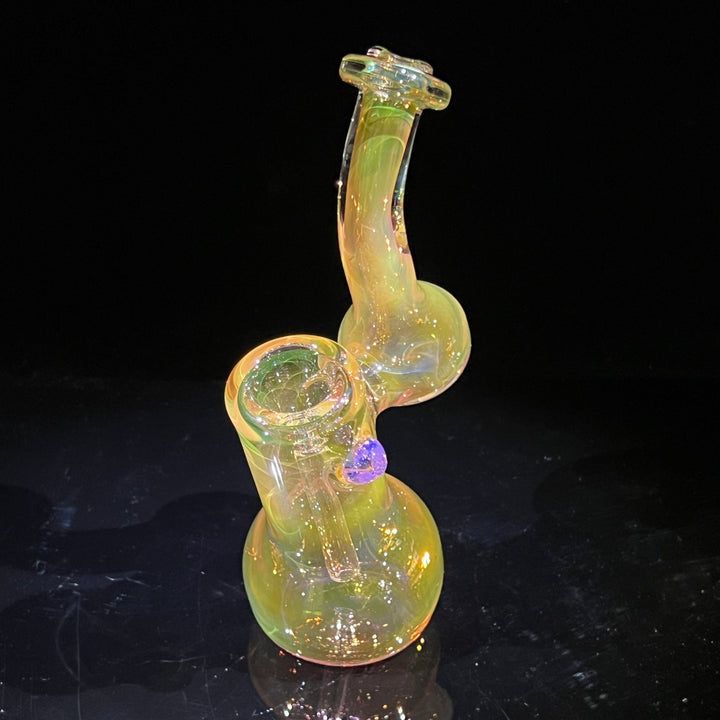 Gold Fume Sherlock Bubbler Glass Pipe Cose Glass   