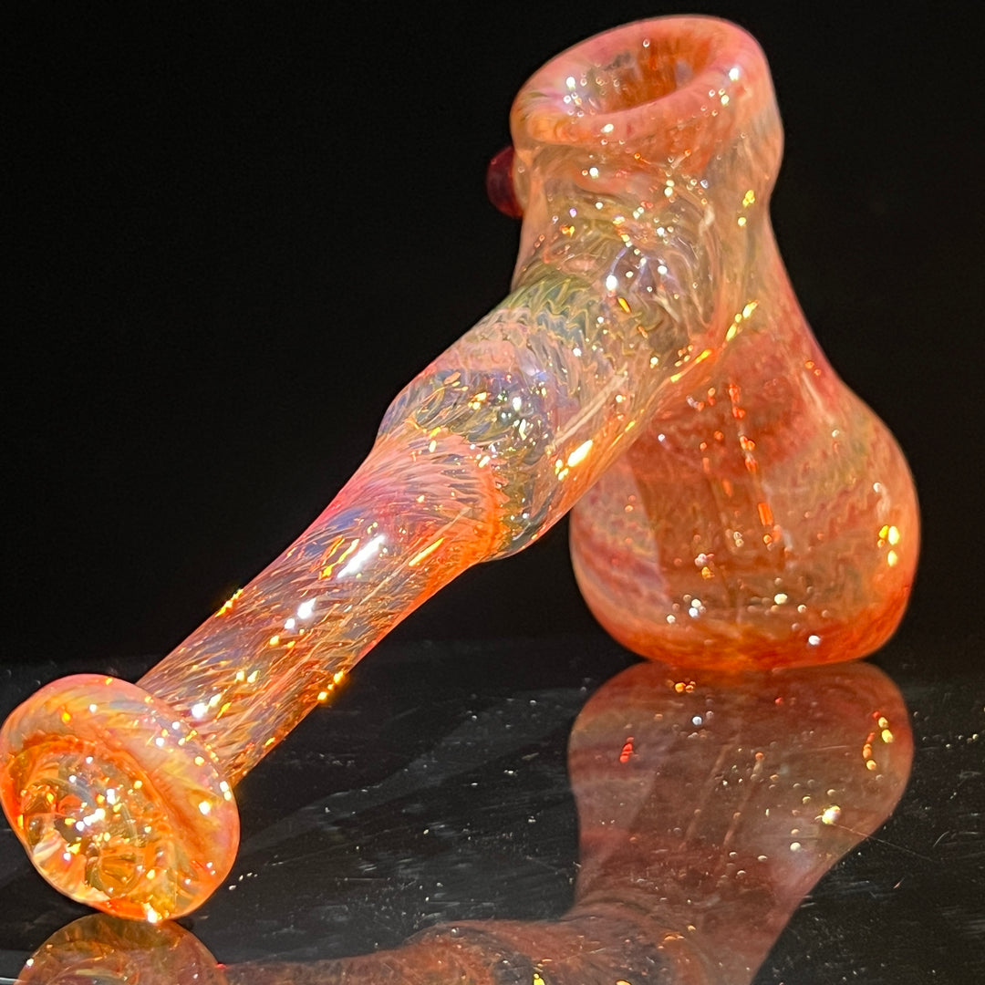 Guava Hammer Bubbler with Red Carb Glass Pipe Cose Glass   