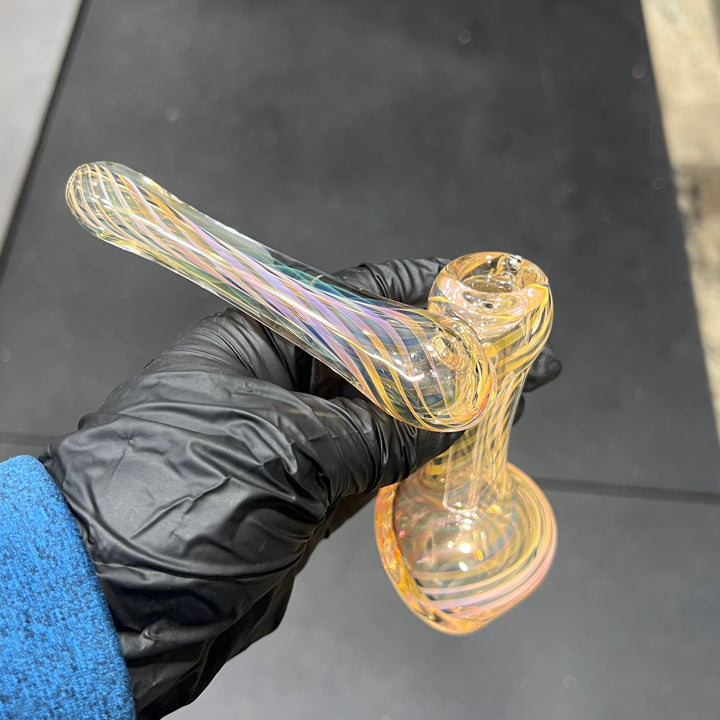 Thick Fumed Sidecar Bubbler Glass Pipe Chuck Glass