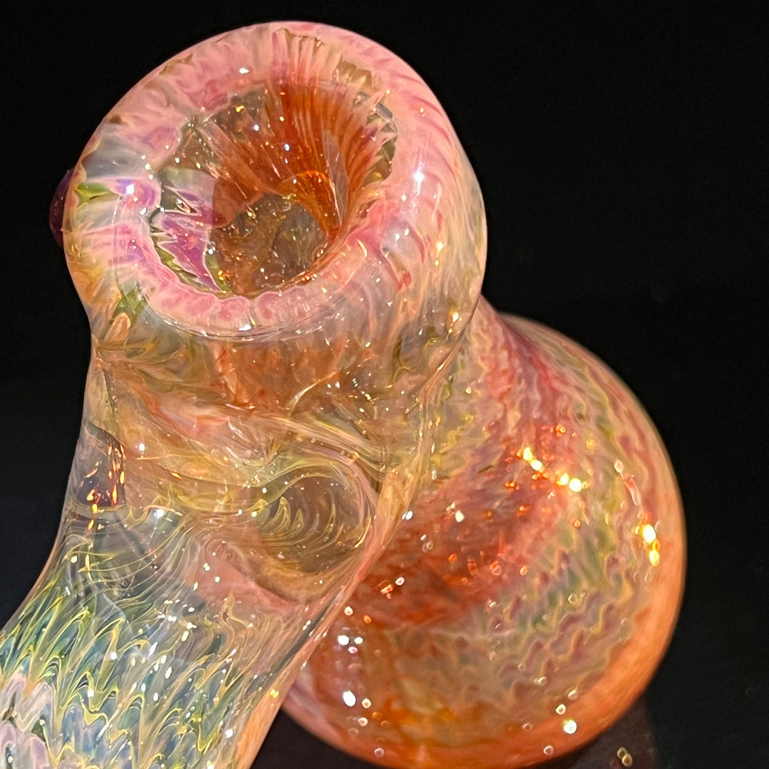 Guava Hammer Bubbler with Red Carb Glass Pipe Cose Glass   