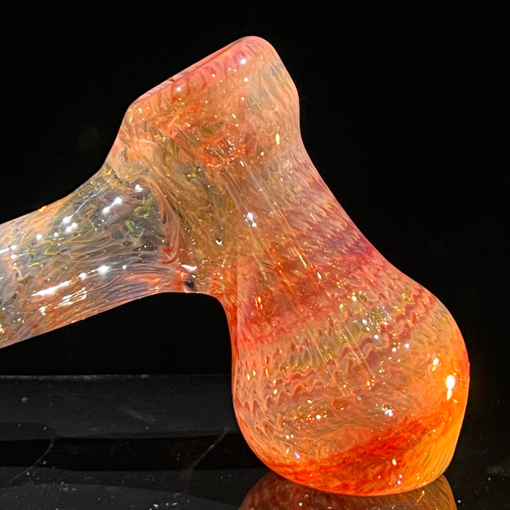 Guava Hammer Bubbler with Red Carb Glass Pipe Cose Glass   