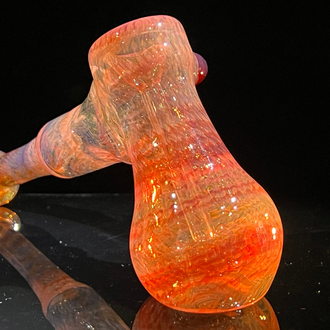 Guava Hammer Bubbler with Red Carb Glass Pipe Cose Glass   