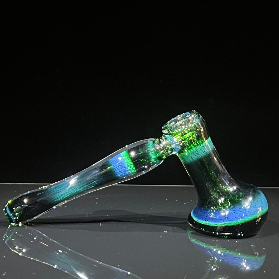 Thick Exp Green Hammer Bubbler Glass Pipe Chuck Glass