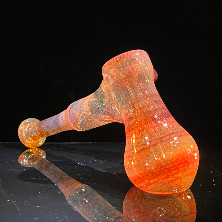 Guava Hammer Bubbler with Red Carb Glass Pipe Cose Glass   