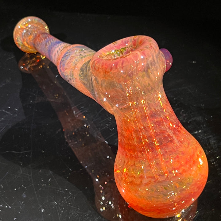 Guava Hammer Bubbler with Red Carb Glass Pipe Cose Glass   