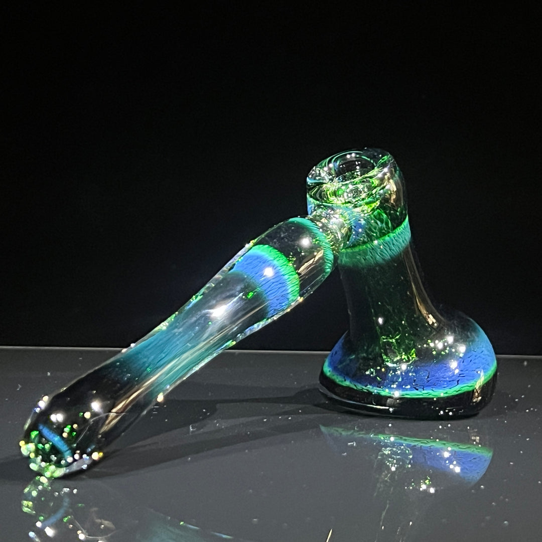 Thick Exp Green Hammer Bubbler Glass Pipe Chuck Glass