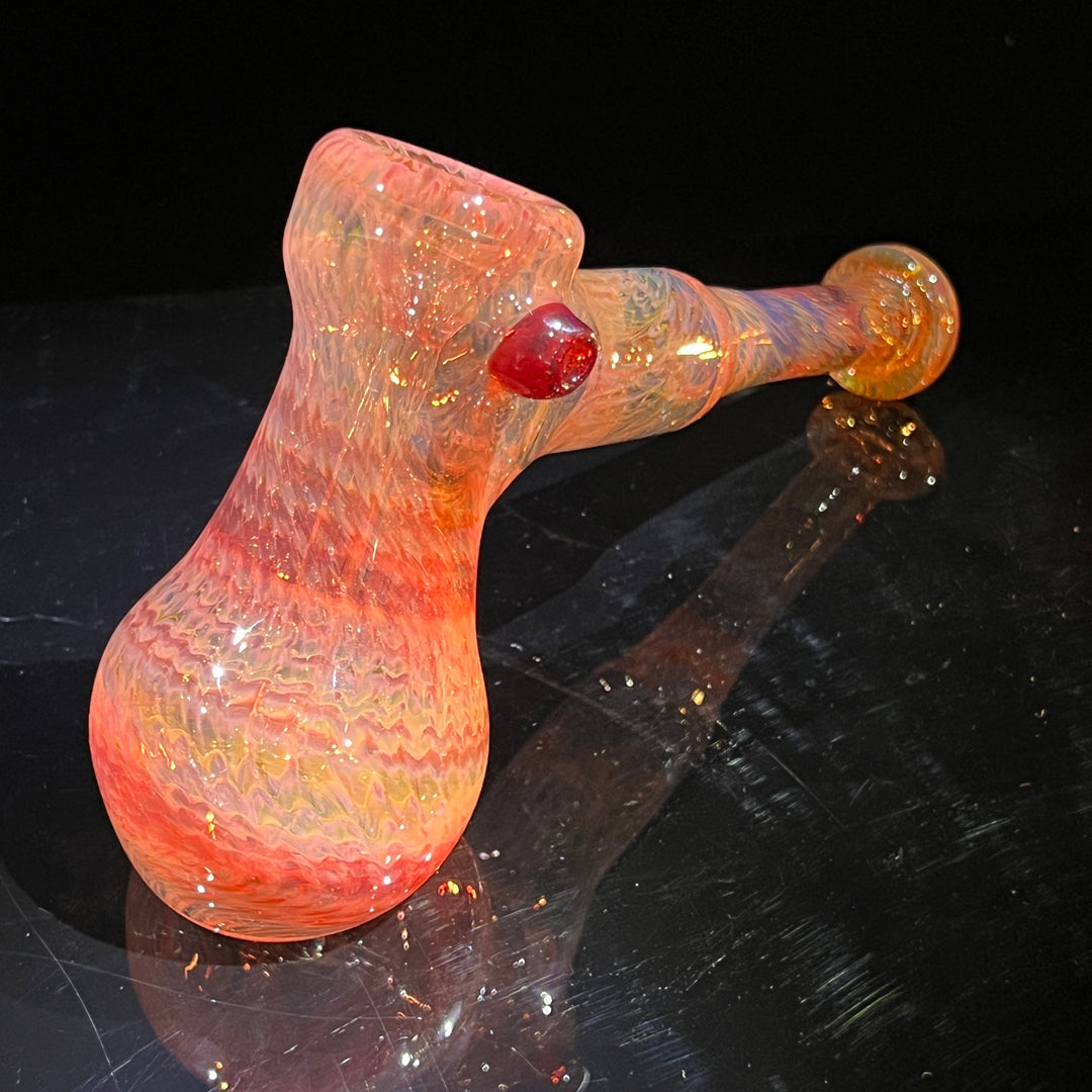 Guava Hammer Bubbler with Red Carb Glass Pipe Cose Glass   