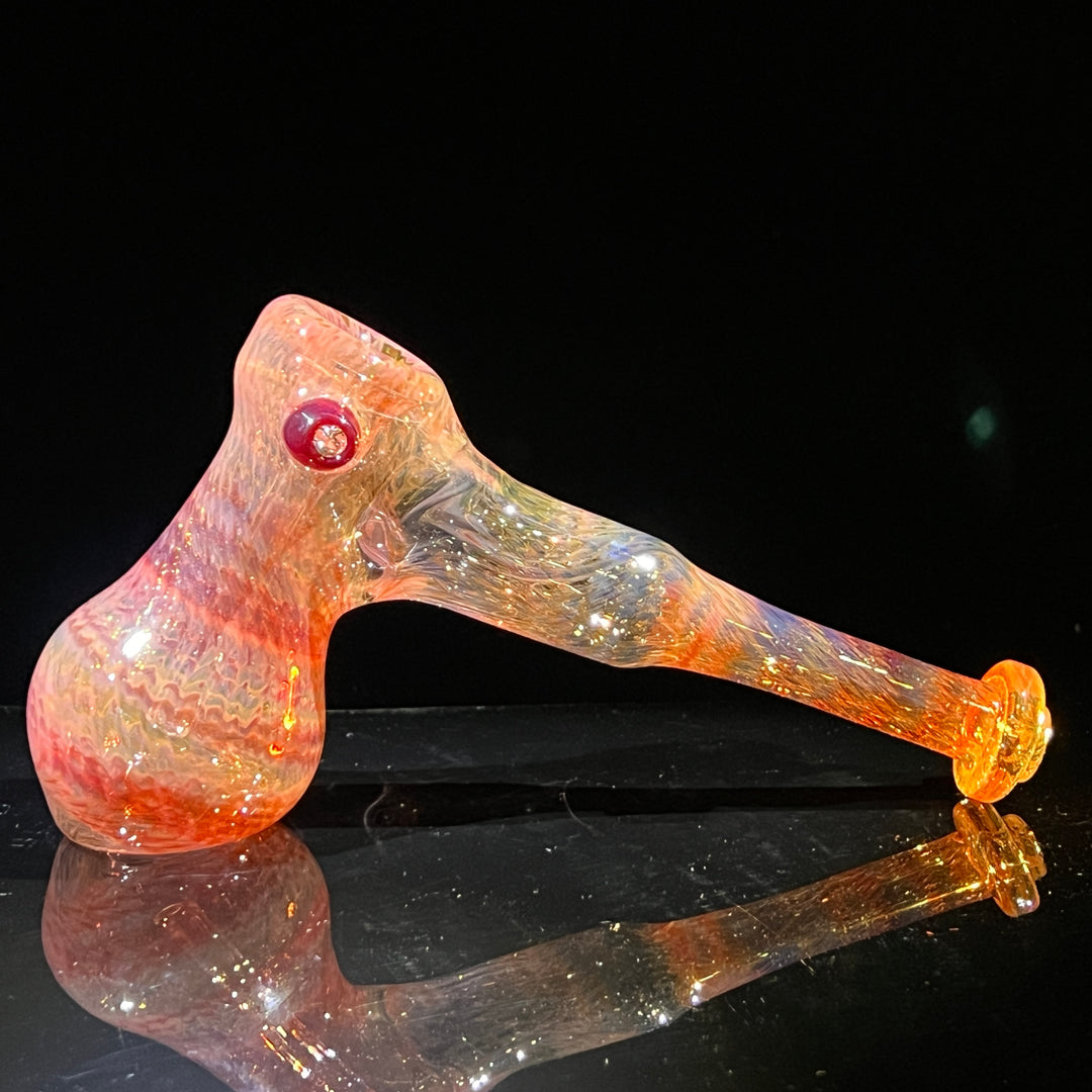 Guava Hammer Bubbler with Red Carb Glass Pipe Cose Glass   