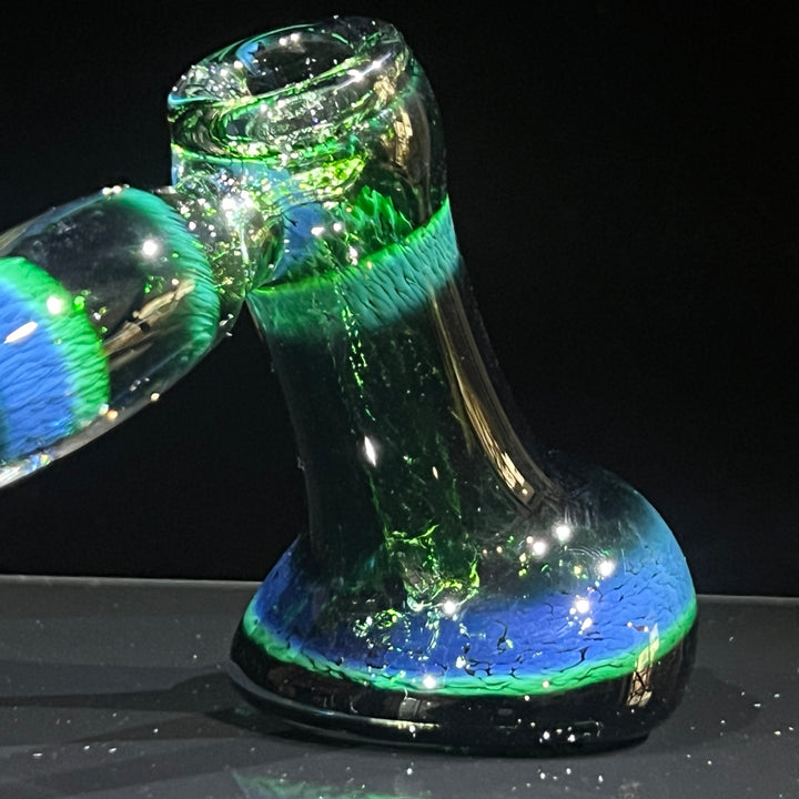 Thick Exp Green Hammer Bubbler Glass Pipe Chuck Glass