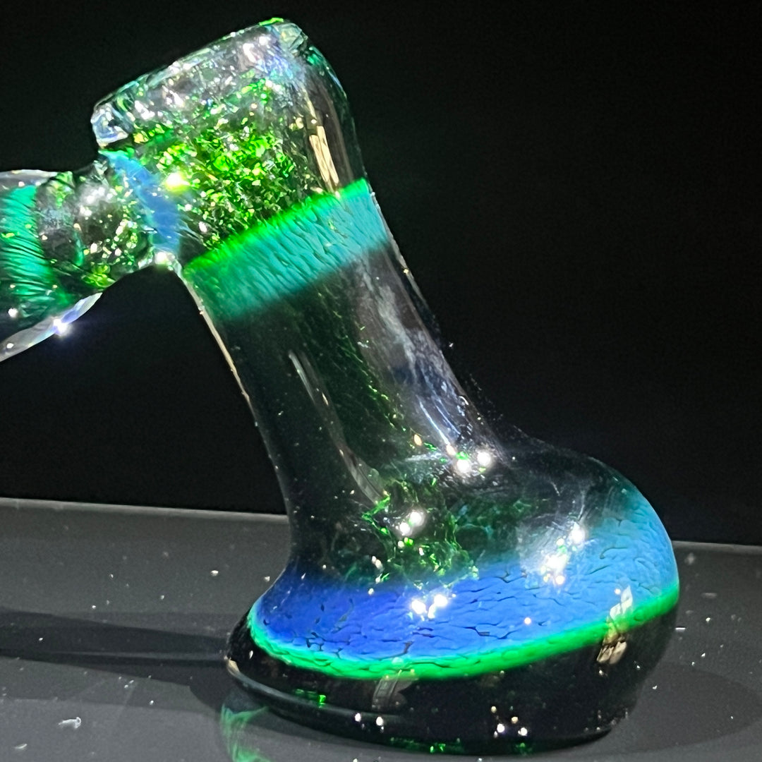 Thick Exp Green Hammer Bubbler Glass Pipe Chuck Glass