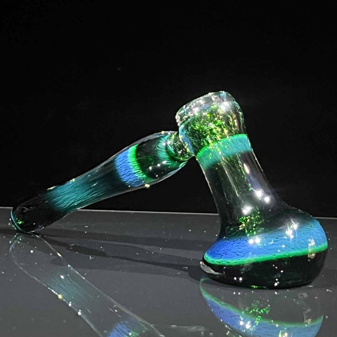 Thick Exp Green Hammer Bubbler Glass Pipe Chuck Glass