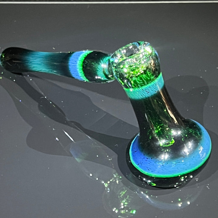 Thick Exp Green Hammer Bubbler Glass Pipe Chuck Glass