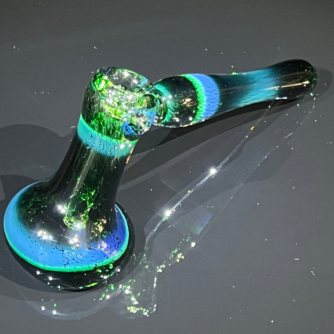 Thick Exp Green Hammer Bubbler Glass Pipe Chuck Glass