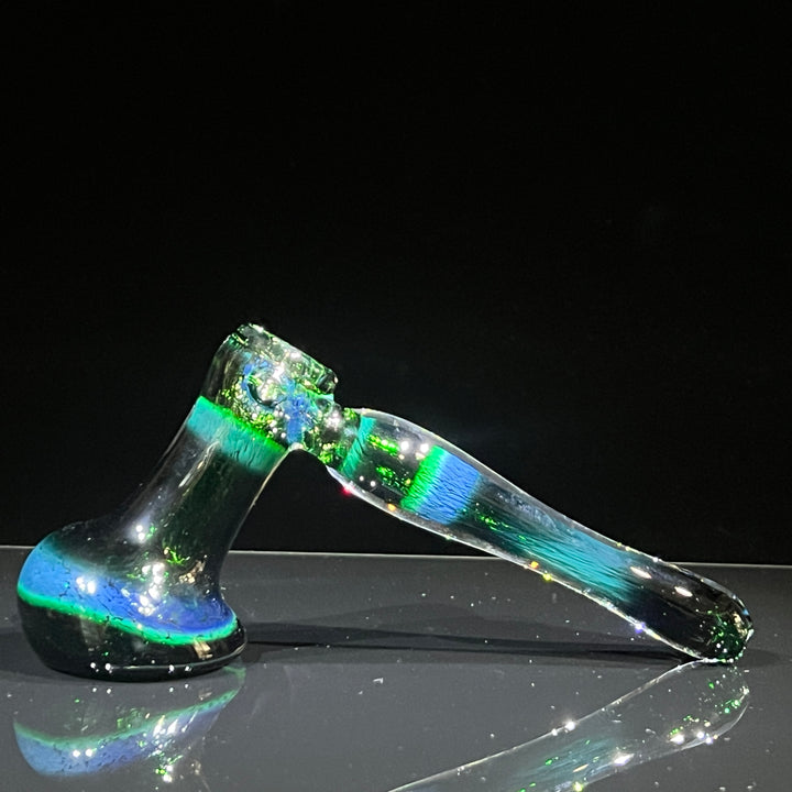 Thick Exp Green Hammer Bubbler Glass Pipe Chuck Glass