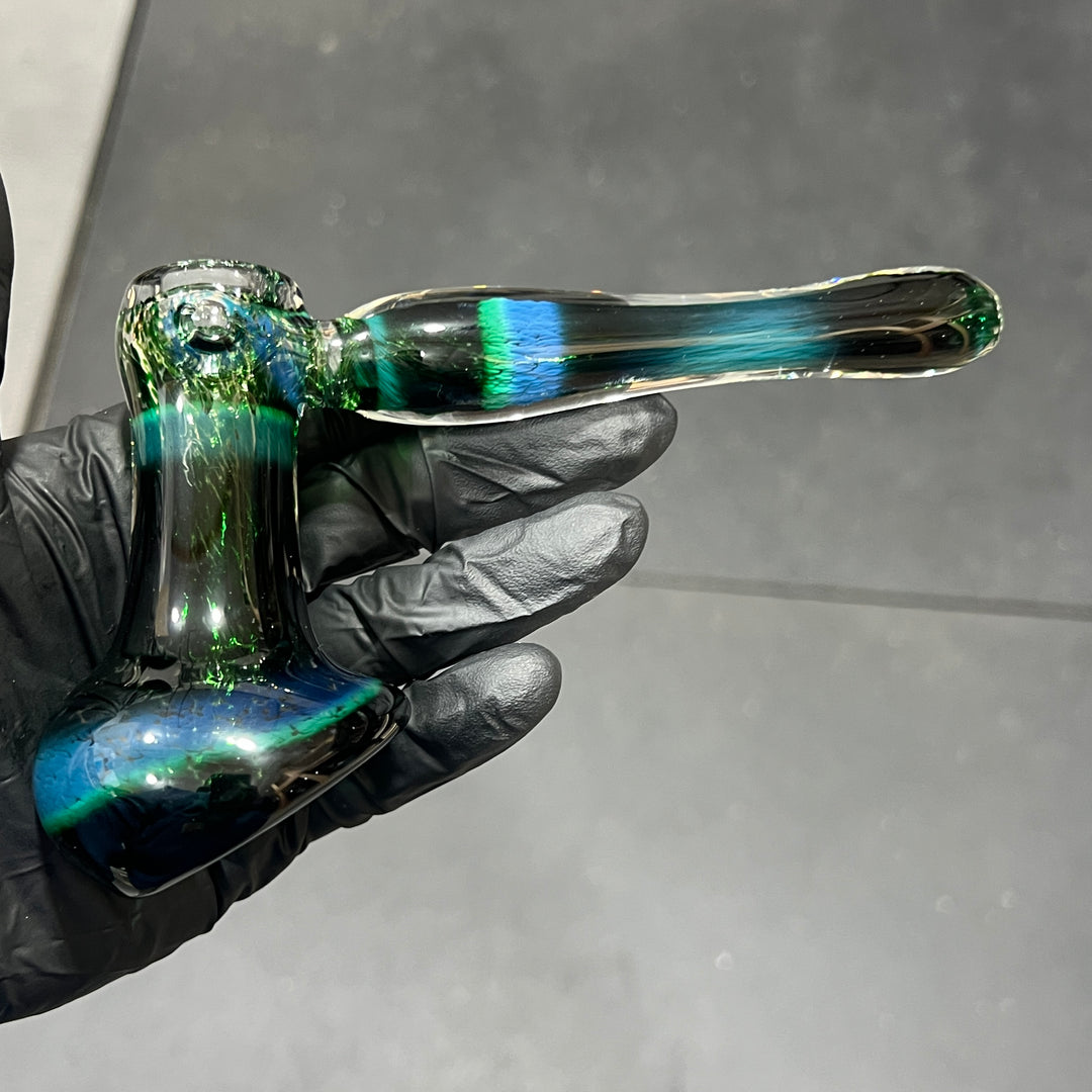 Thick Exp Green Hammer Bubbler Glass Pipe Chuck Glass