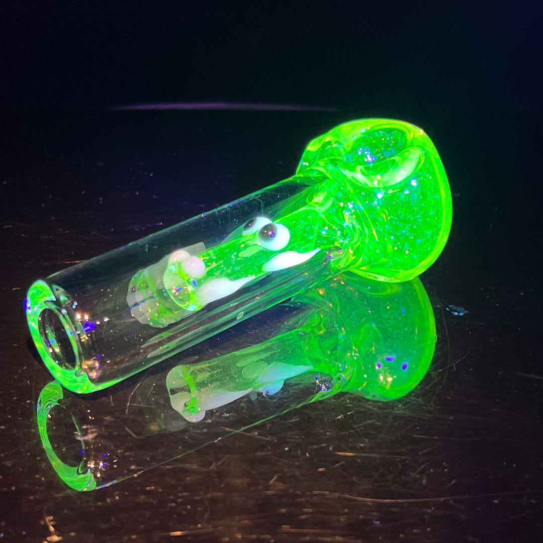 UV Mini Crushed Opal Dragon Glass Pipe Gus Glass   