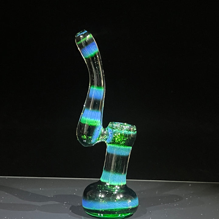 Thick Exp Green Sherlock Bubbler Glass Pipe Chuck Glass