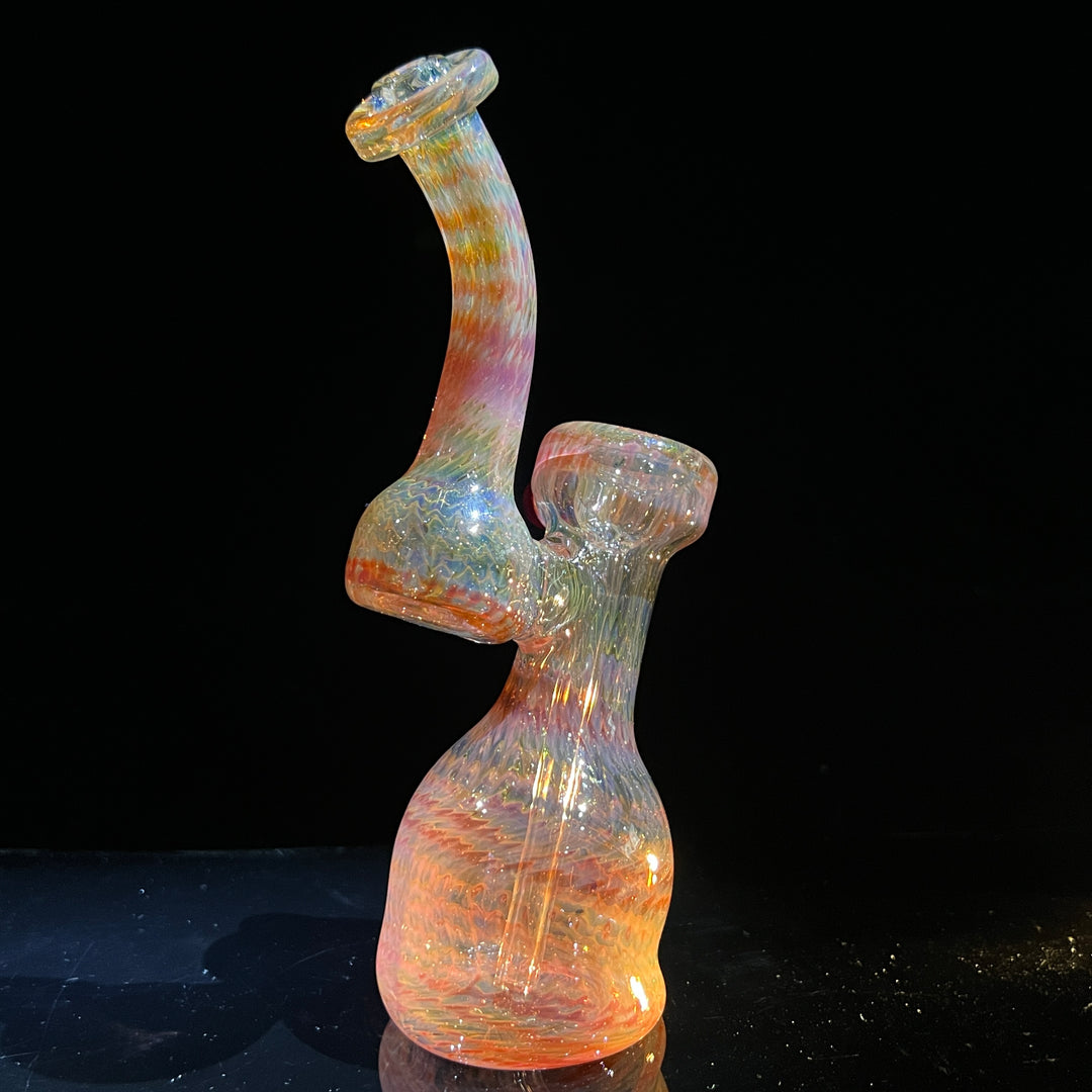 Guava Bubbler with Red Carb Glass Pipe Cose Glass   