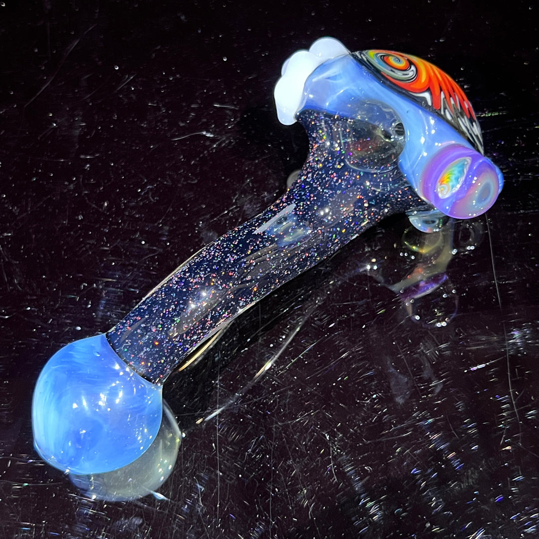 Fluffy Cloud Pipe Lg. Glass Pipe Cajun Glass   