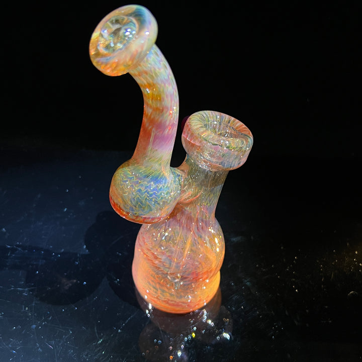 Guava Bubbler with Red Carb Glass Pipe Cose Glass   