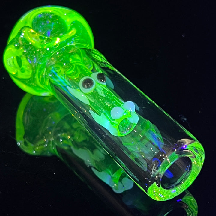 UV Mini Crushed Opal Dragon Glass Pipe Gus Glass   