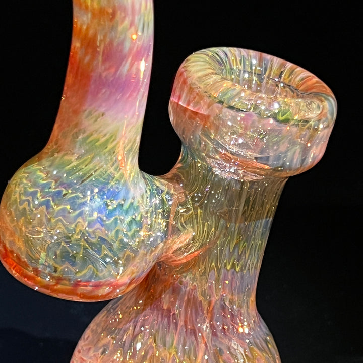 Guava Bubbler with Red Carb Glass Pipe Cose Glass   