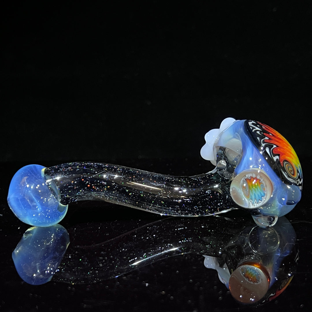 Fluffy Cloud Pipe Lg. Glass Pipe Cajun Glass   