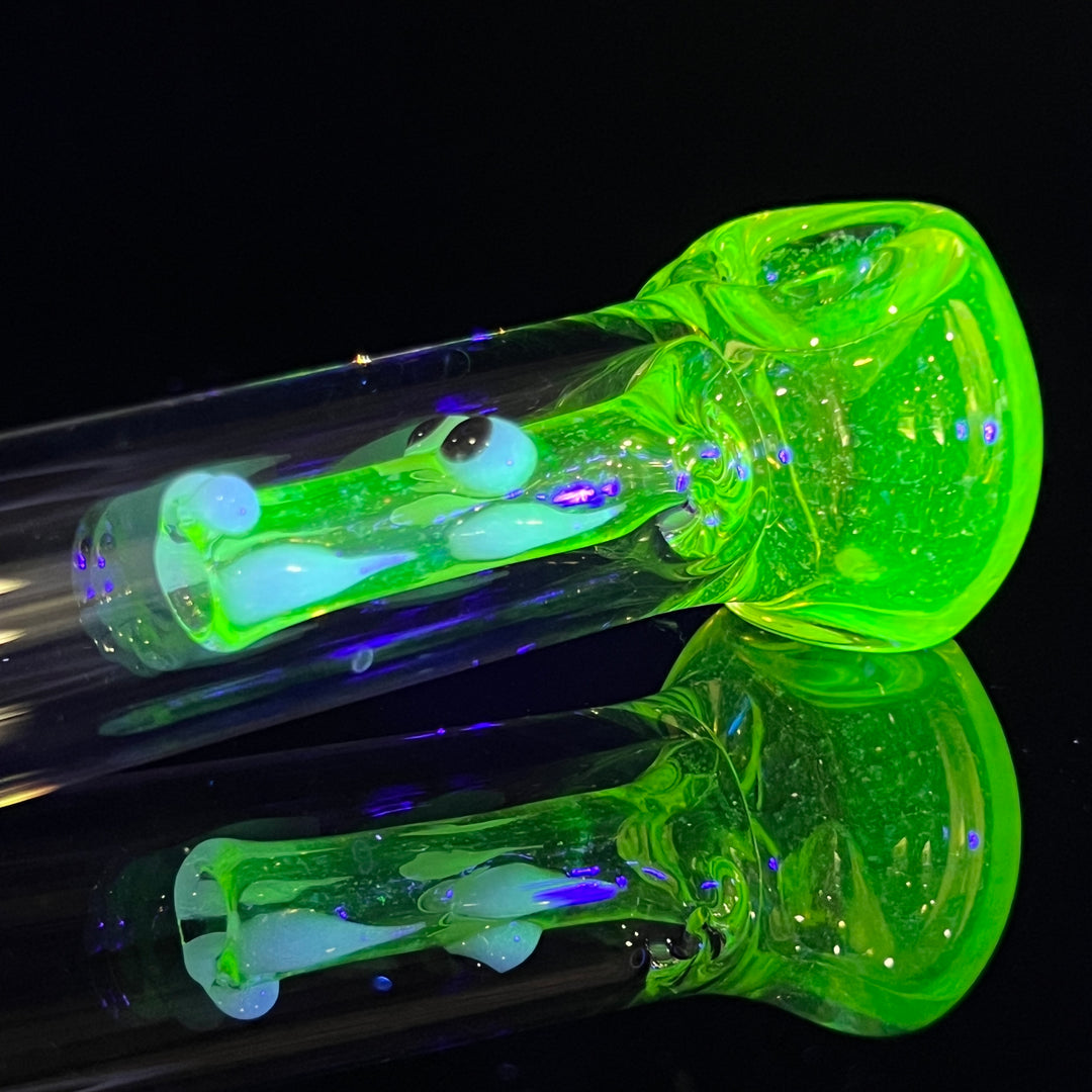 UV Mini Crushed Opal Dragon Glass Pipe Gus Glass   