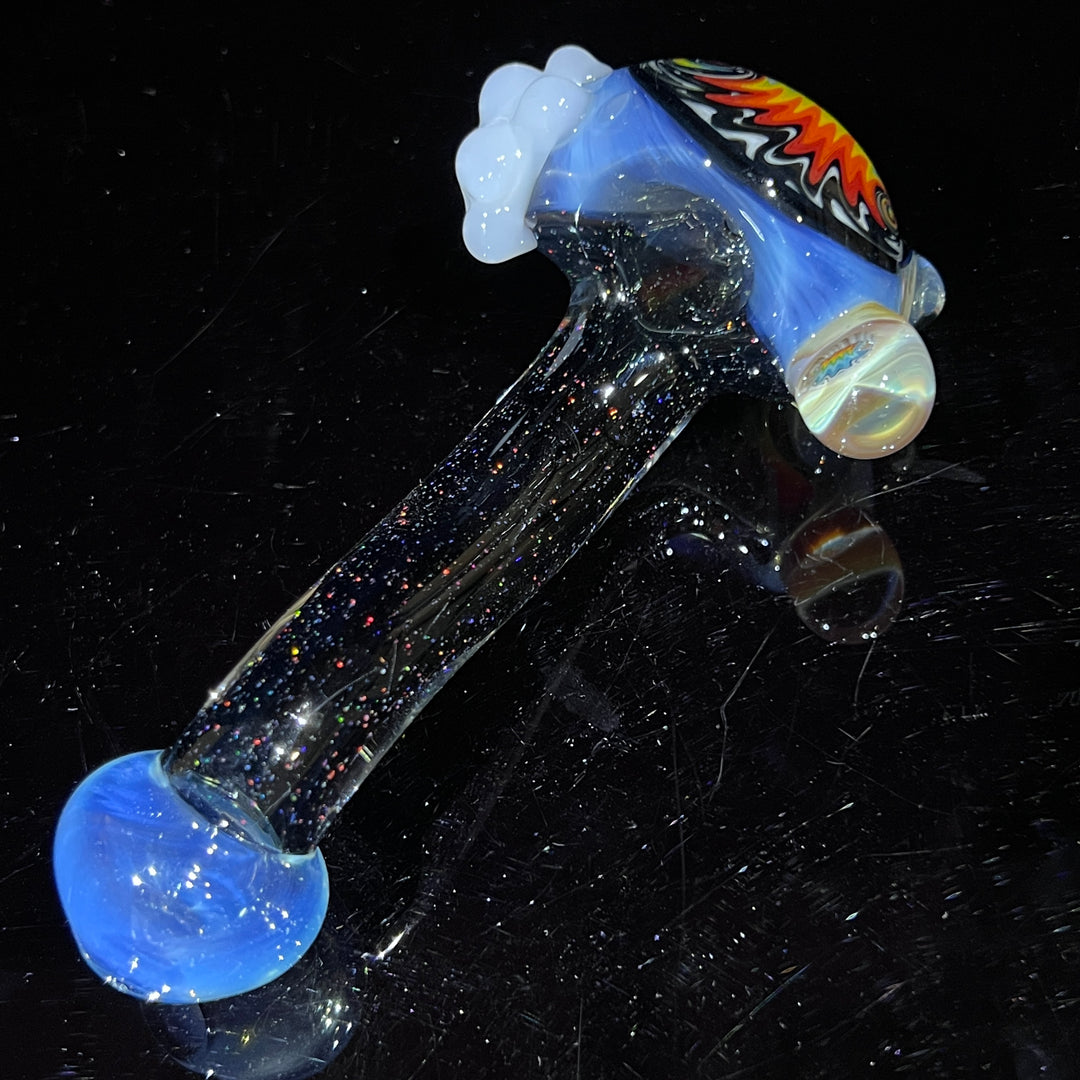 Fluffy Cloud Pipe Lg. Glass Pipe Cajun Glass   