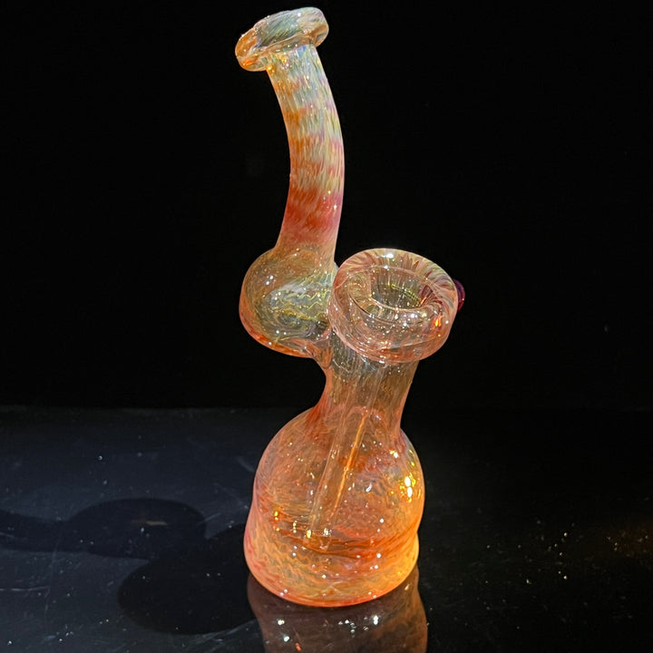 Guava Bubbler with Red Carb Glass Pipe Cose Glass   