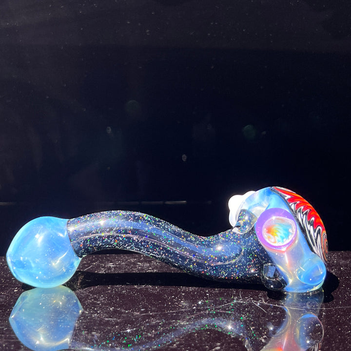 Fluffy Cloud Pipe Lg. Glass Pipe Cajun Glass   