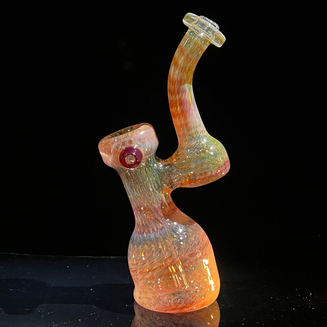 Guava Bubbler with Red Carb Glass Pipe Cose Glass   