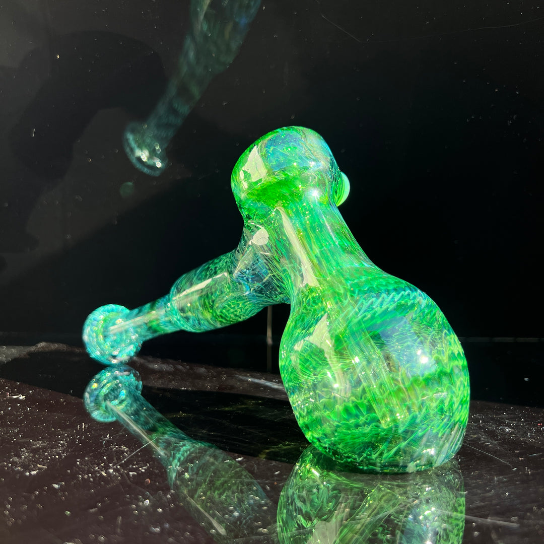 Forest Hammer Bubbler with Green Car Glass Pipe Cose Glass   