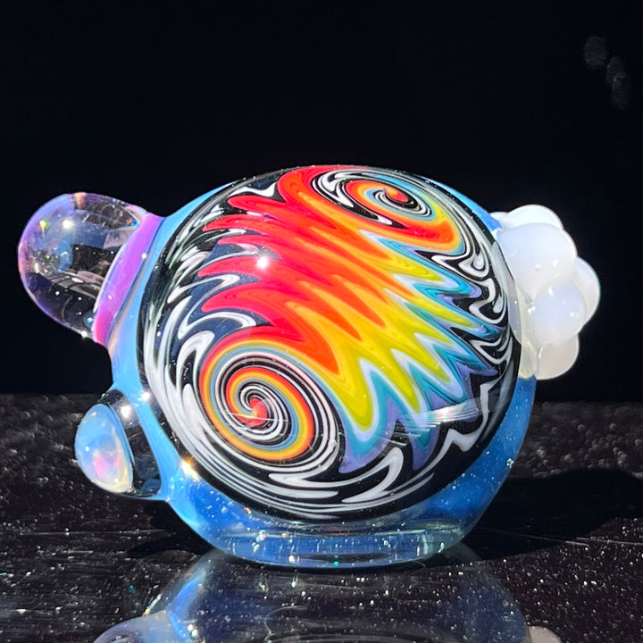 Fluffy Cloud Pipe Lg. Glass Pipe Cajun Glass   