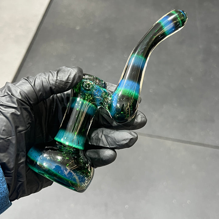 Thick Exp Green Sherlock Bubbler Glass Pipe Chuck Glass