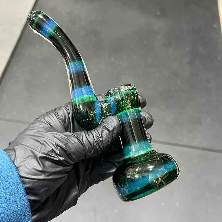 Thick Exp Green Sherlock Bubbler Glass Pipe Chuck Glass