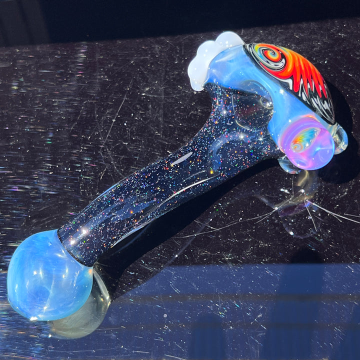 Fluffy Cloud Pipe Lg. Glass Pipe Cajun Glass   