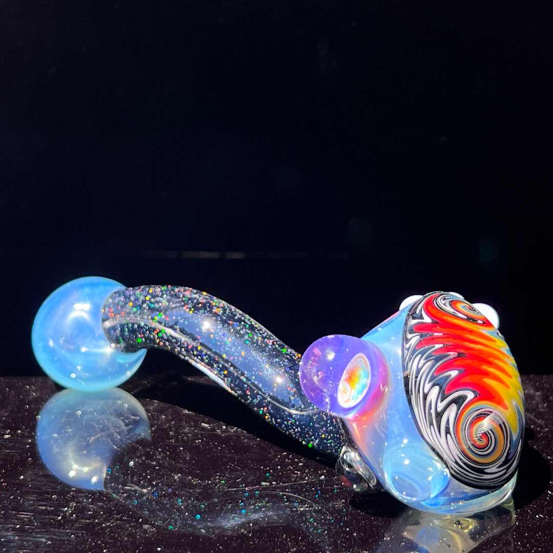 Fluffy Cloud Pipe Lg. Glass Pipe Cajun Glass   