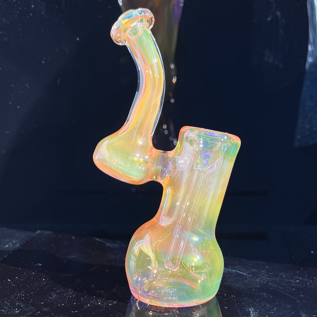 Gold Fume Sherlock Bubbler Glass Pipe Cose Glass   