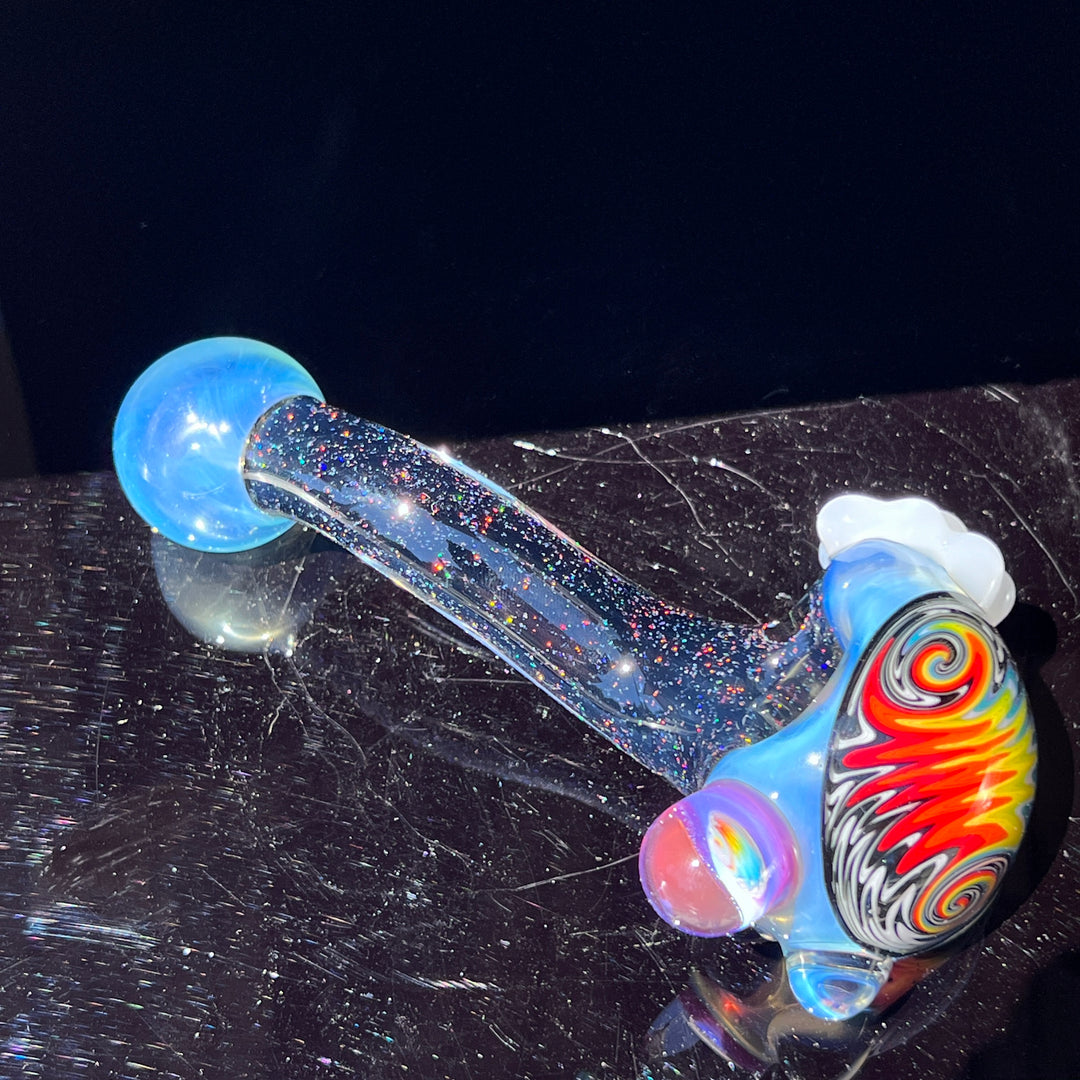 Fluffy Cloud Pipe Lg. Glass Pipe Cajun Glass   