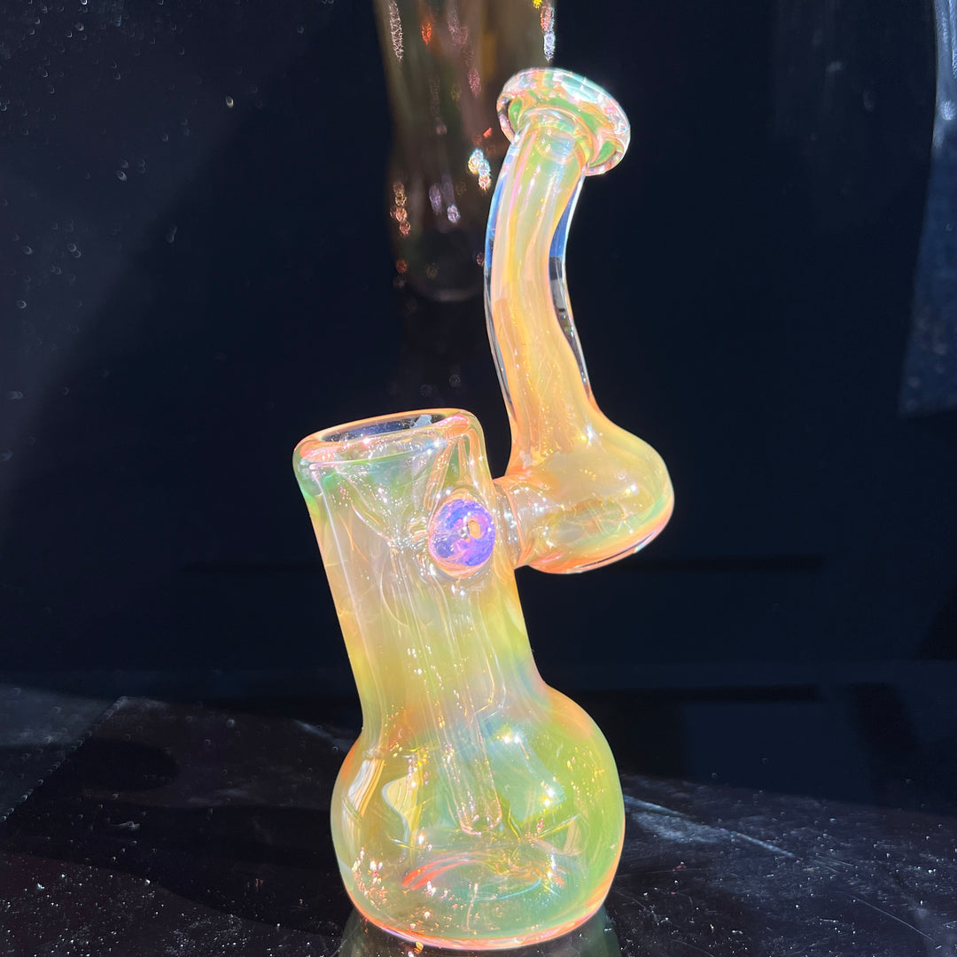 Gold Fume Sherlock Bubbler Glass Pipe Cose Glass   