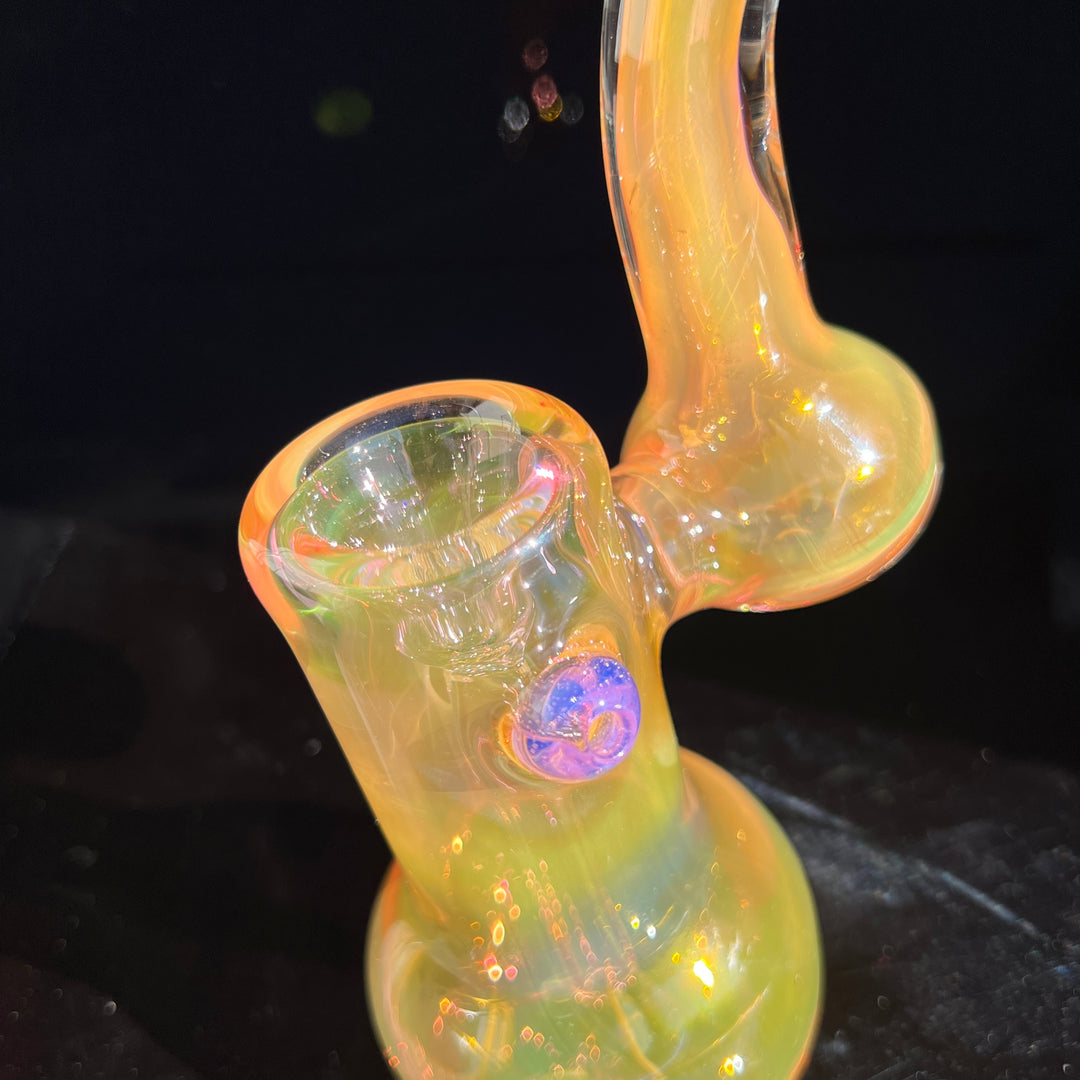 Gold Fume Sherlock Bubbler Glass Pipe Cose Glass   