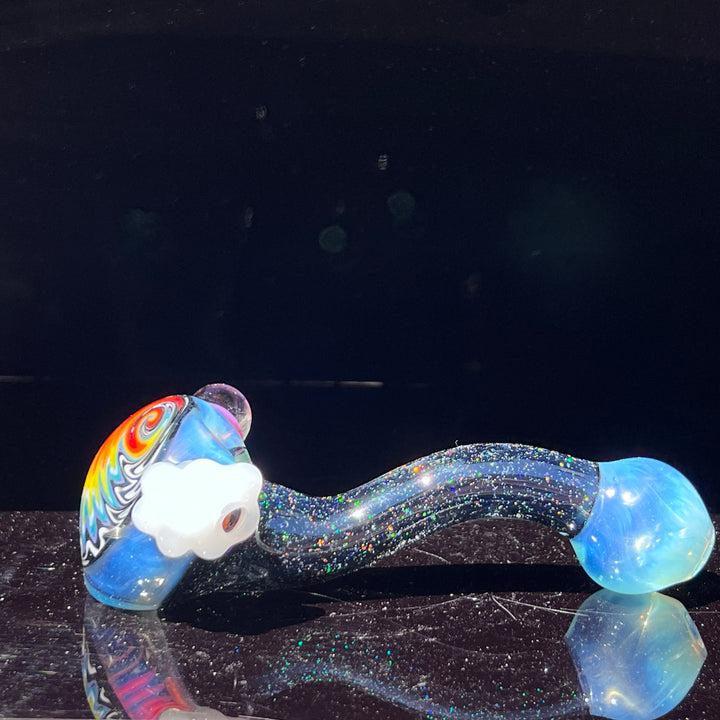 Fluffy Cloud Pipe Lg. Glass Pipe Cajun Glass   