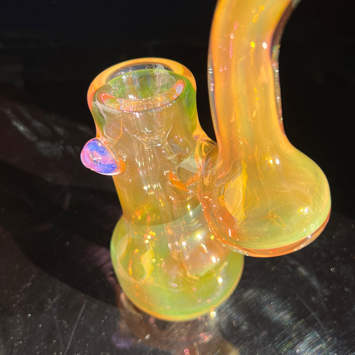 Gold Fume Sherlock Bubbler Glass Pipe Cose Glass   