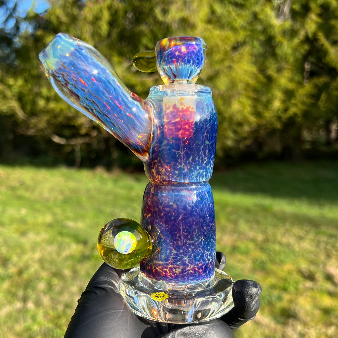 Purple Nebula 14mm Rig Glass Pipe Tako Glass   