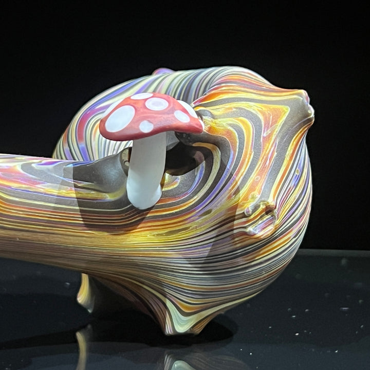 Woodgrain Mushroom Gandalf Pipe Glass Pipe Wazoo Glass