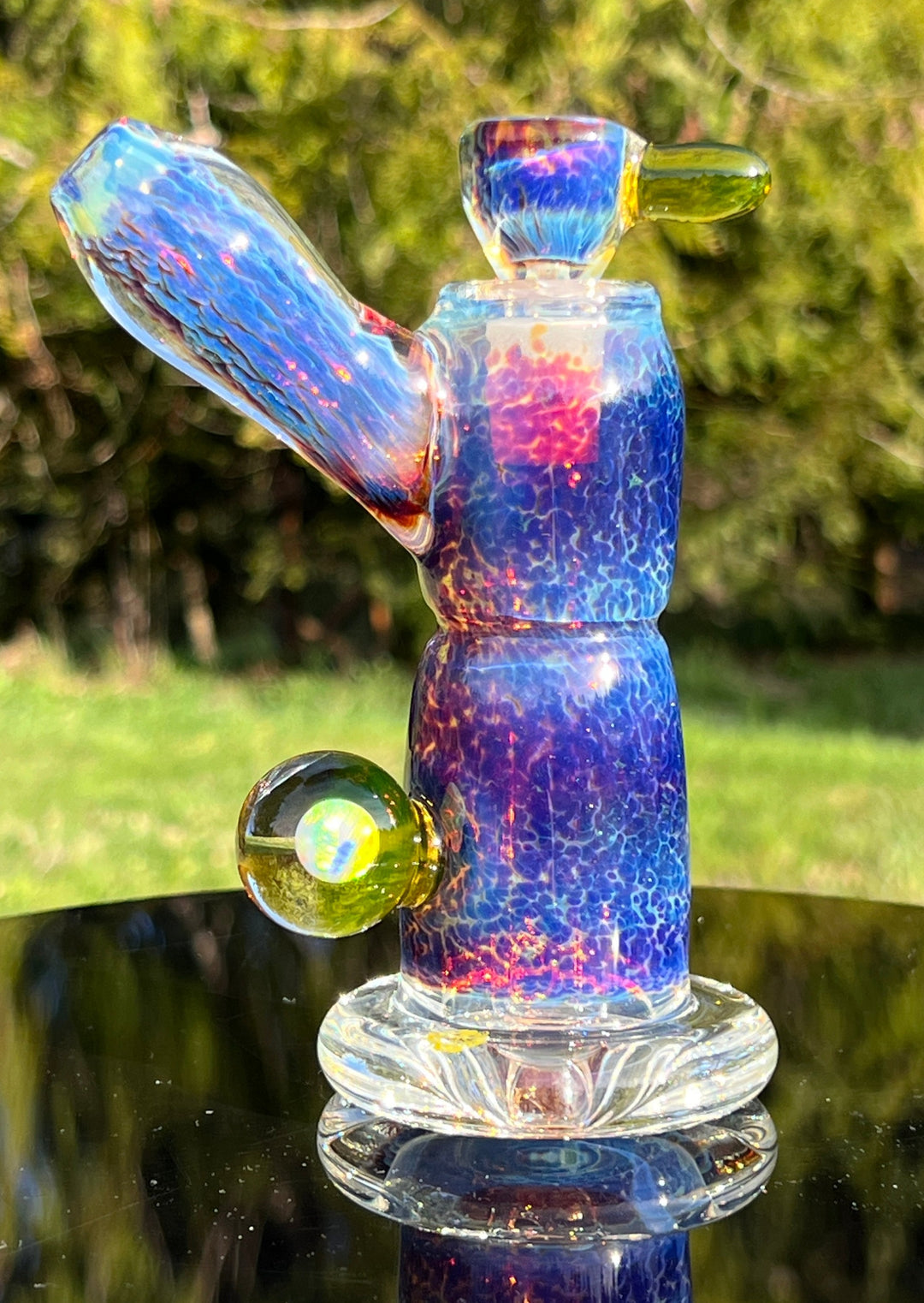 Purple Nebula 14mm Rig Glass Pipe Tako Glass   